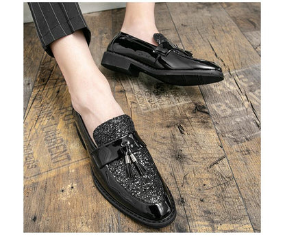 Sequined Chelsea Leather Boots