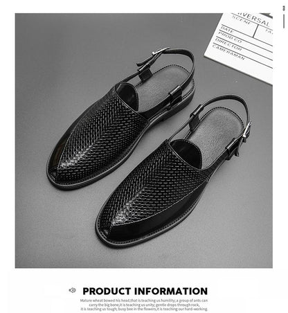 Breathable openwork business casual shoes