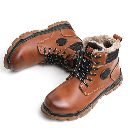 Padded Men's Microfiber Leather Kevlar Protective Shoes