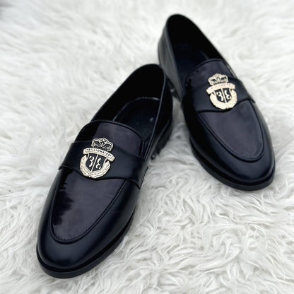 F-18 Black Billionaire Leather Shoes